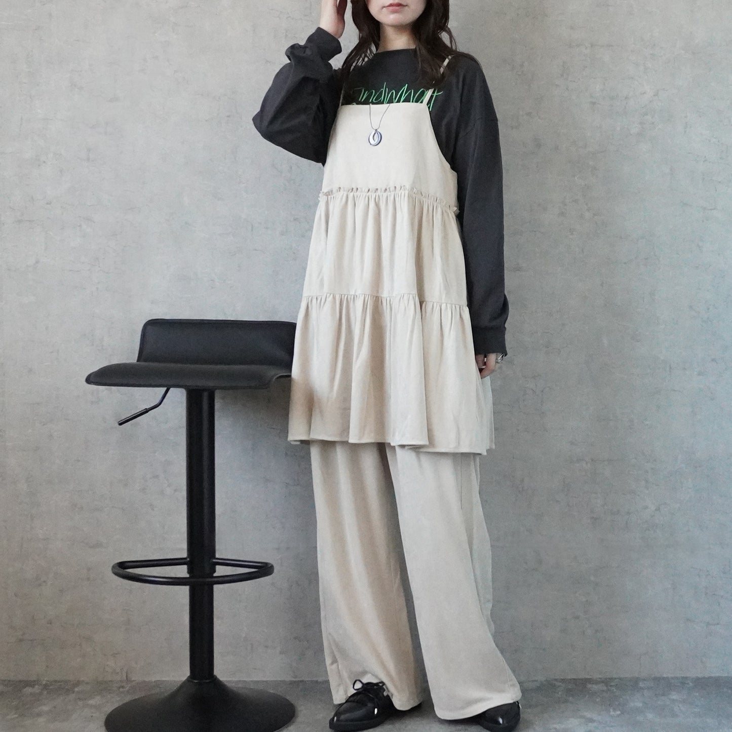 スエードティアードキャミチュニック