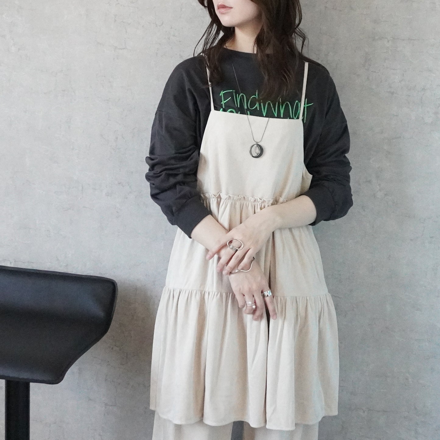 スエードティアードキャミチュニック