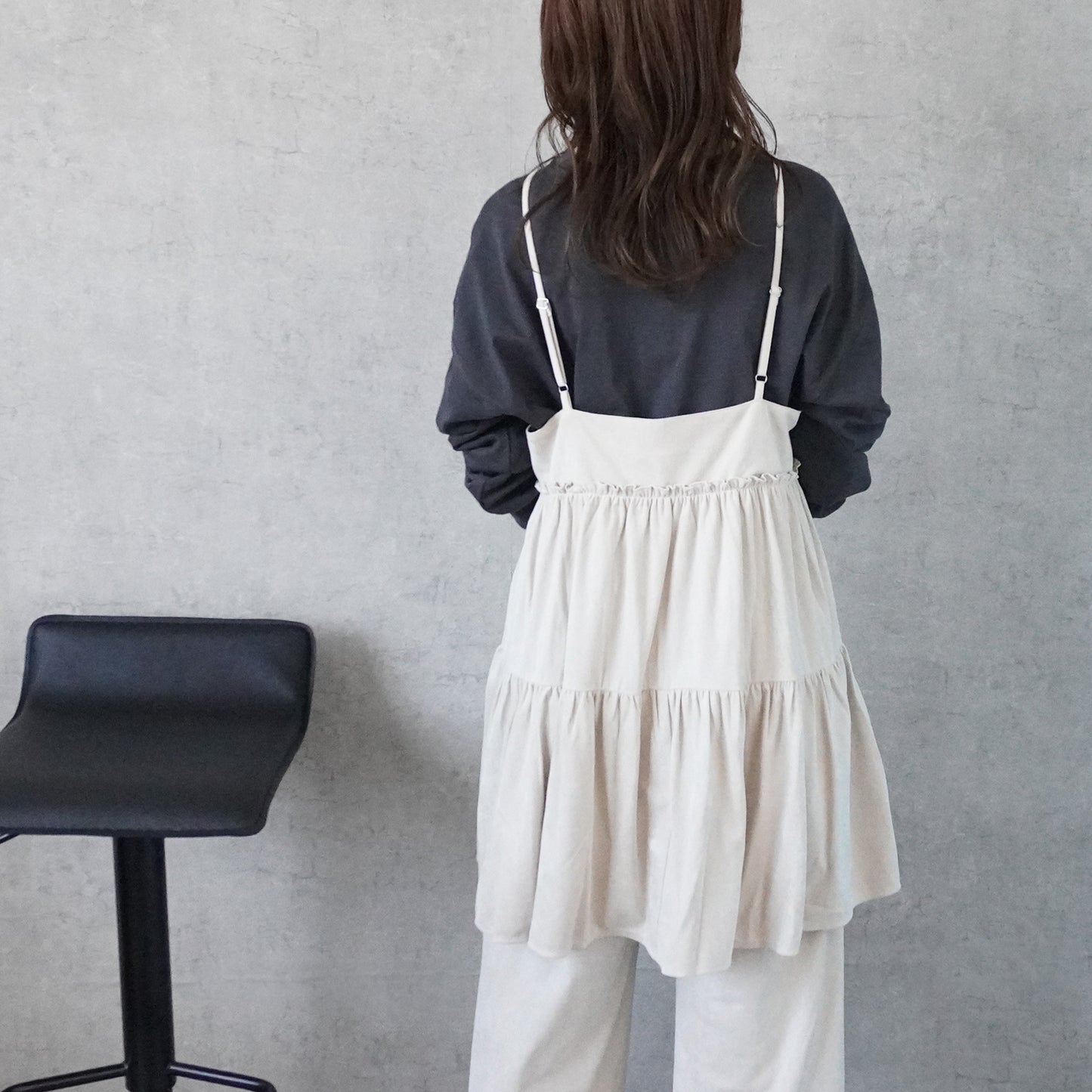 スエードティアードキャミチュニック