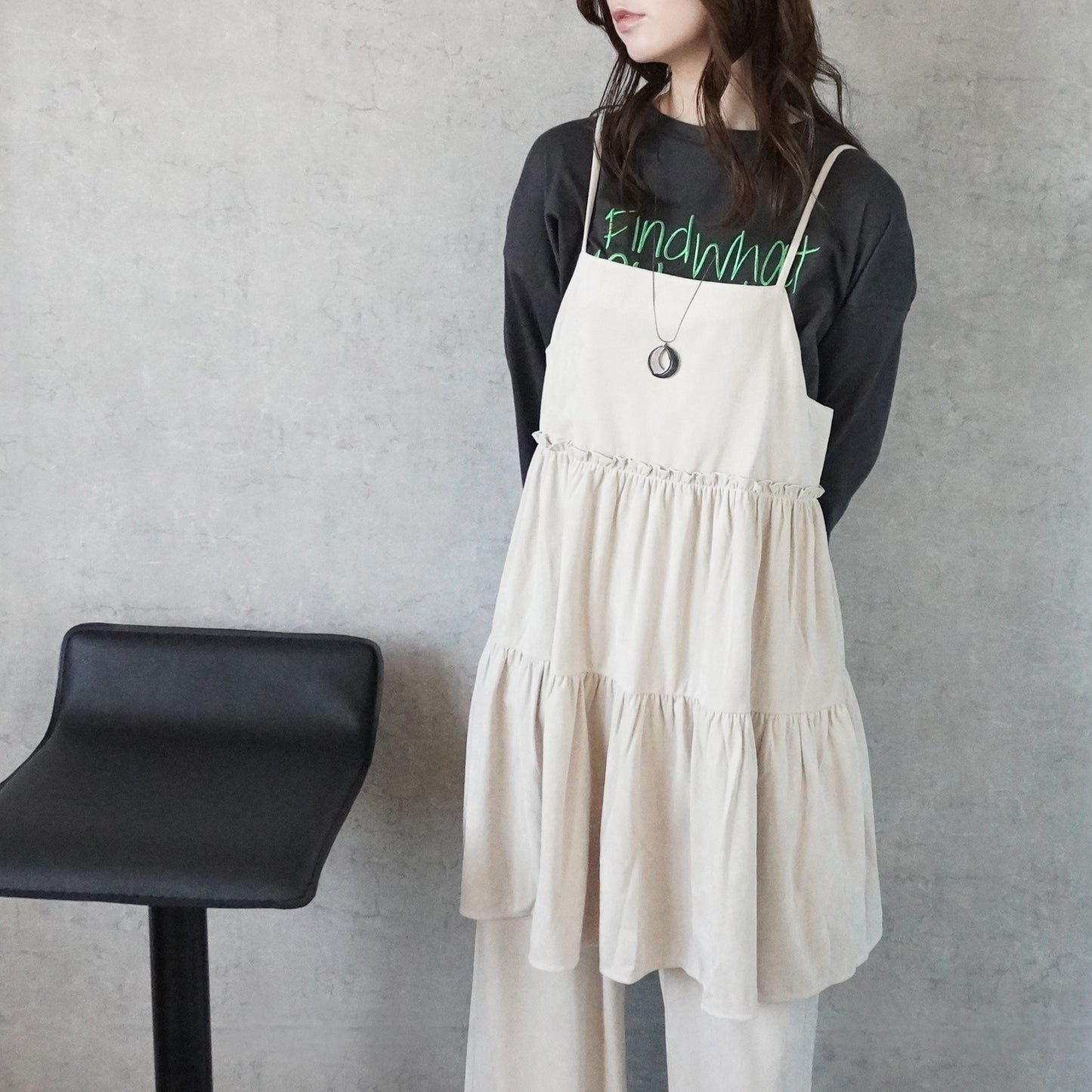 スエードティアードキャミチュニック