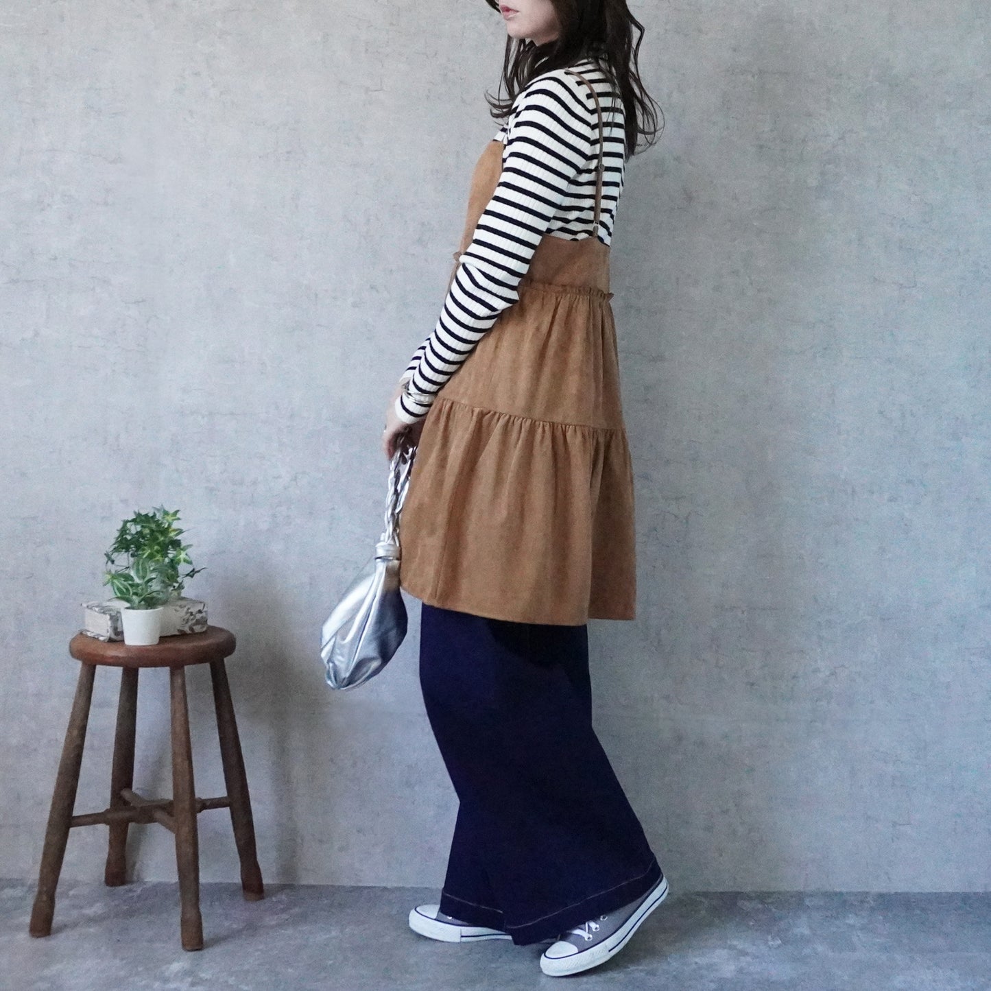 スエードティアードキャミチュニック