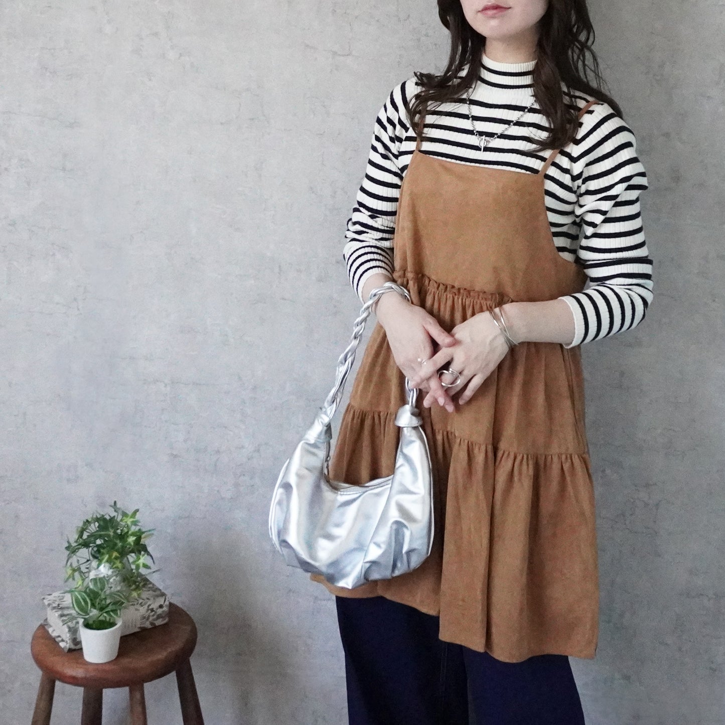 スエードティアードキャミチュニック