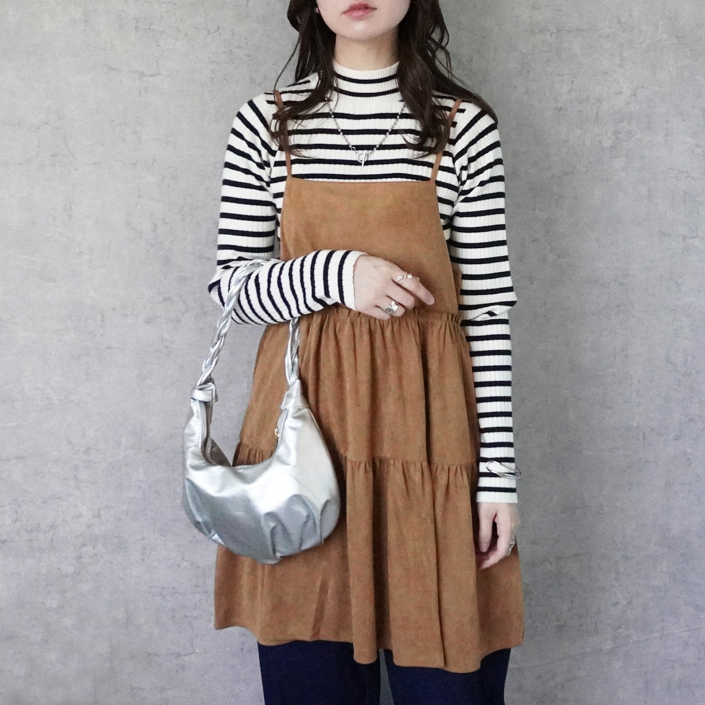 スエードティアードキャミチュニック