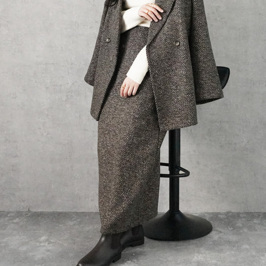 ヘリンボーンナロースカート