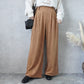 スエードタックワイドパンツ