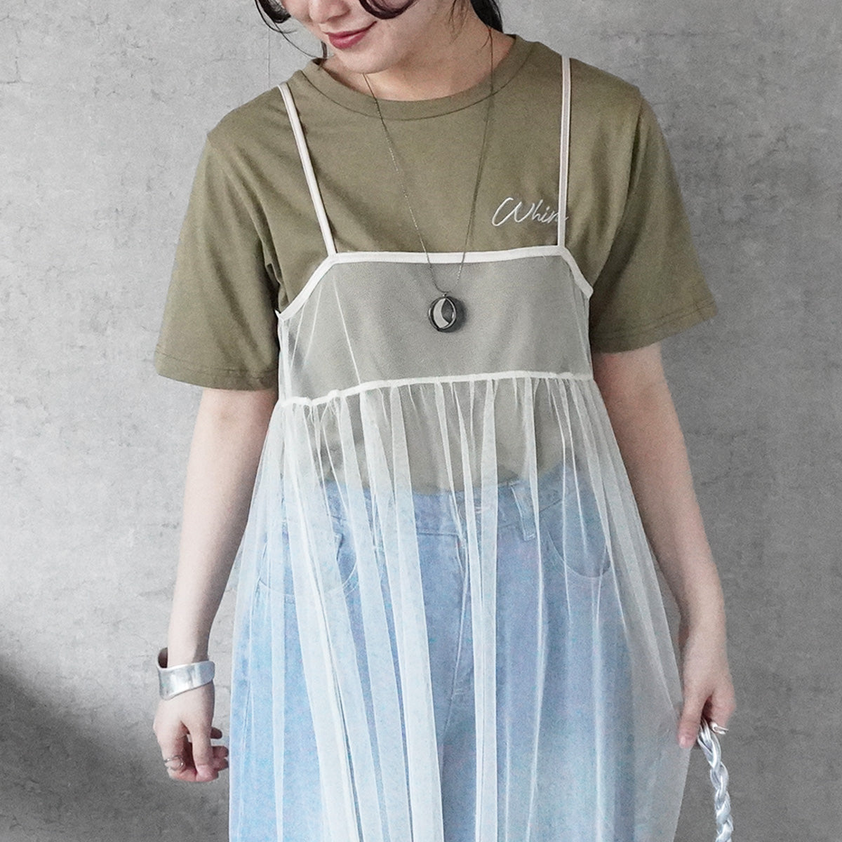 チュール2WAYキャミワンピース