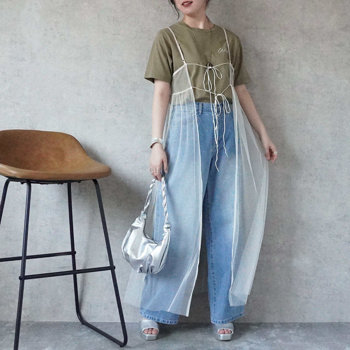 チュール2WAYキャミワンピース