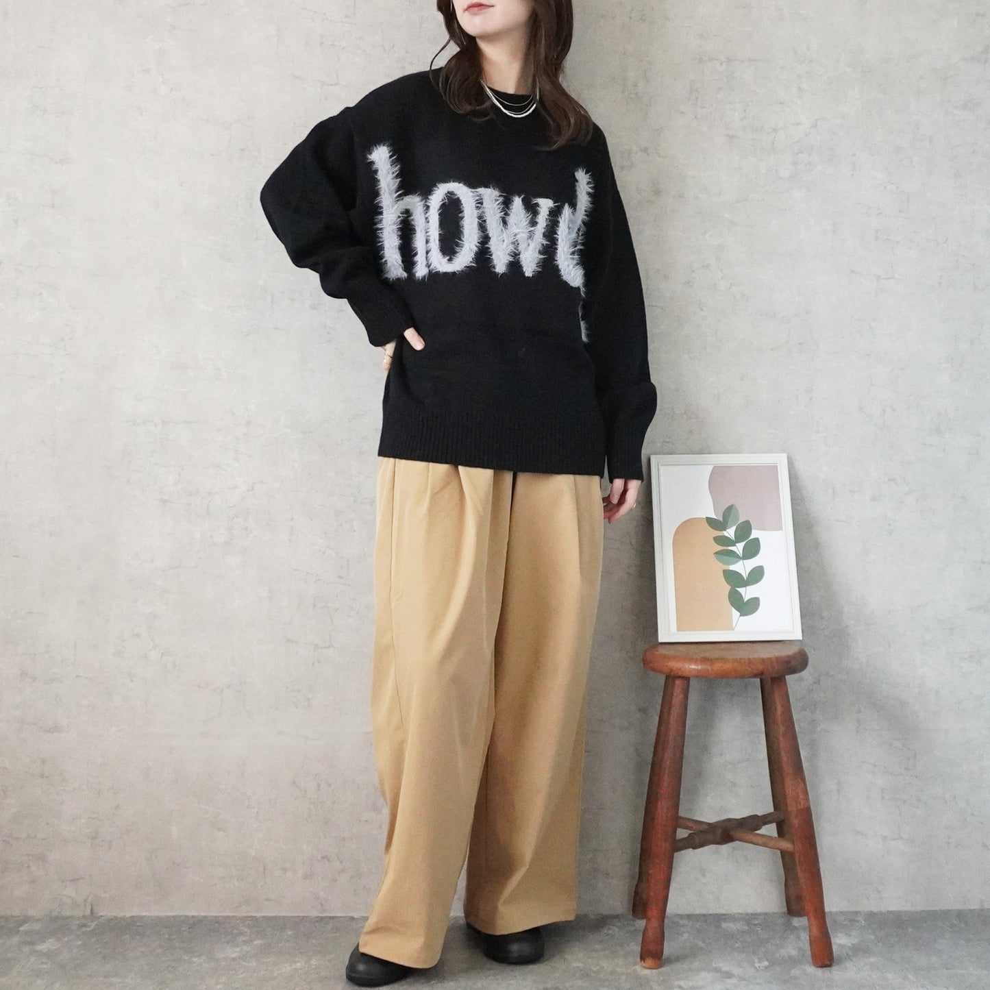 フェザーロゴニットプルオーバー