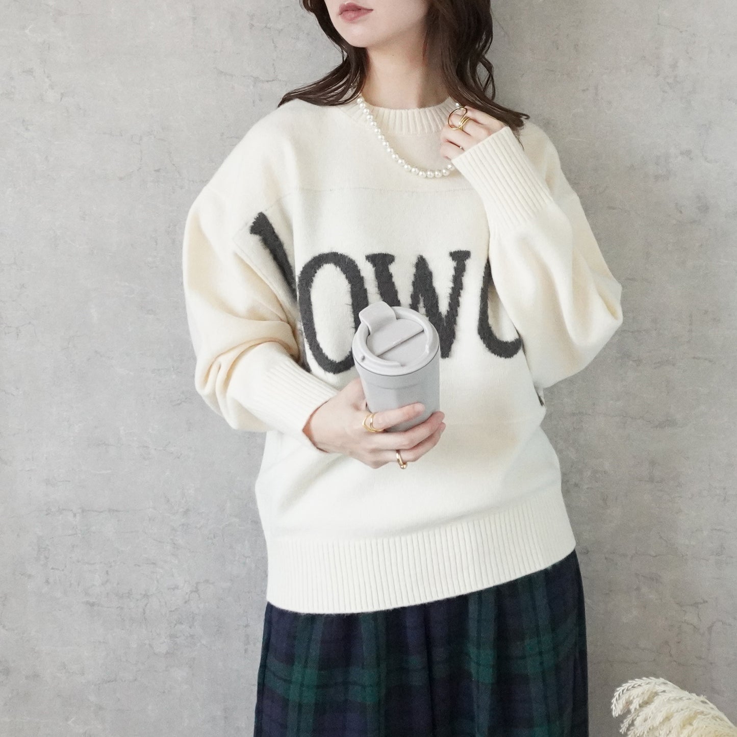 フェザーロゴニットプルオーバー