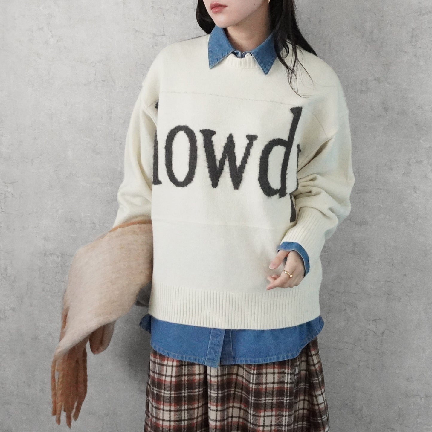 フェザーロゴニットプルオーバー