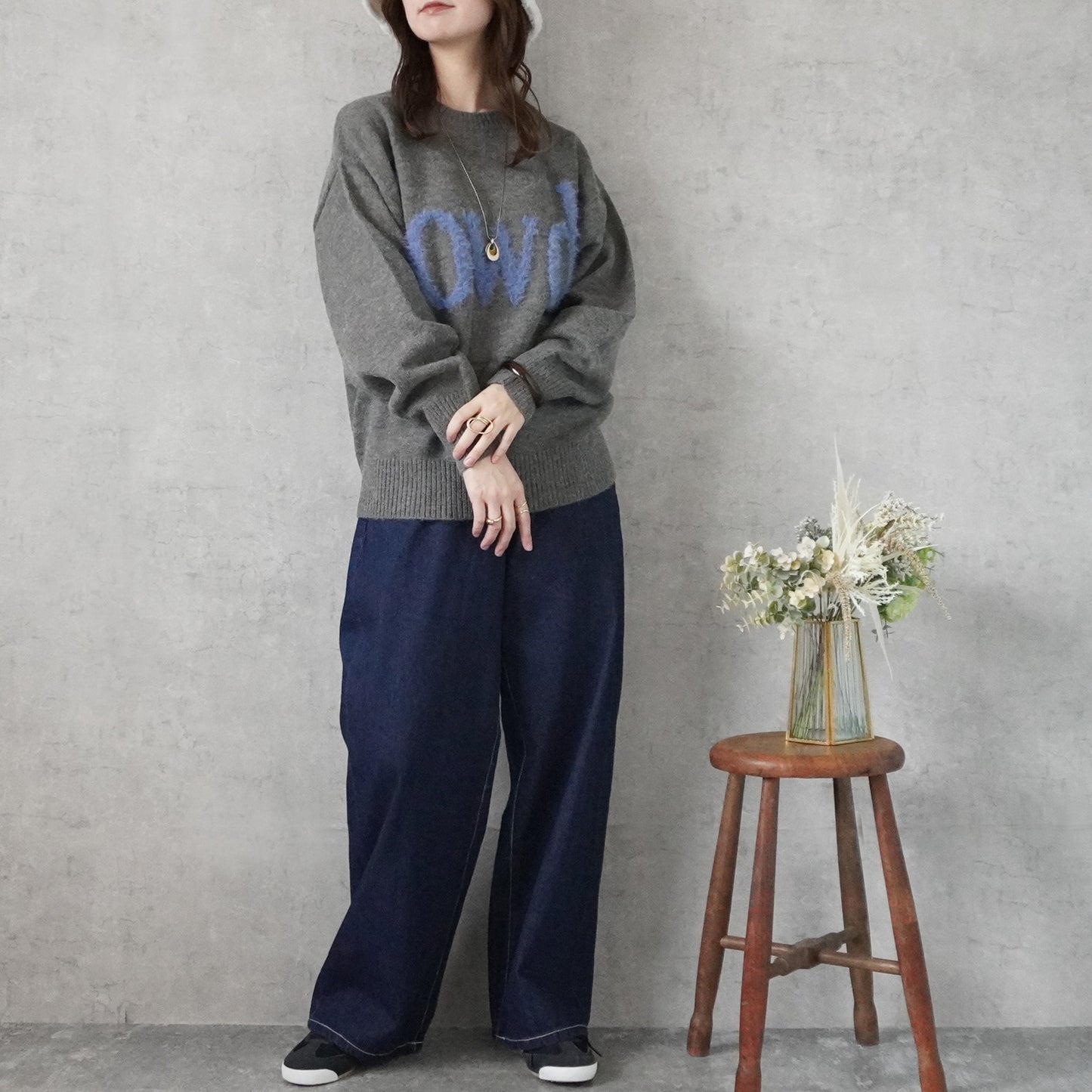 フェザーロゴニットプルオーバー