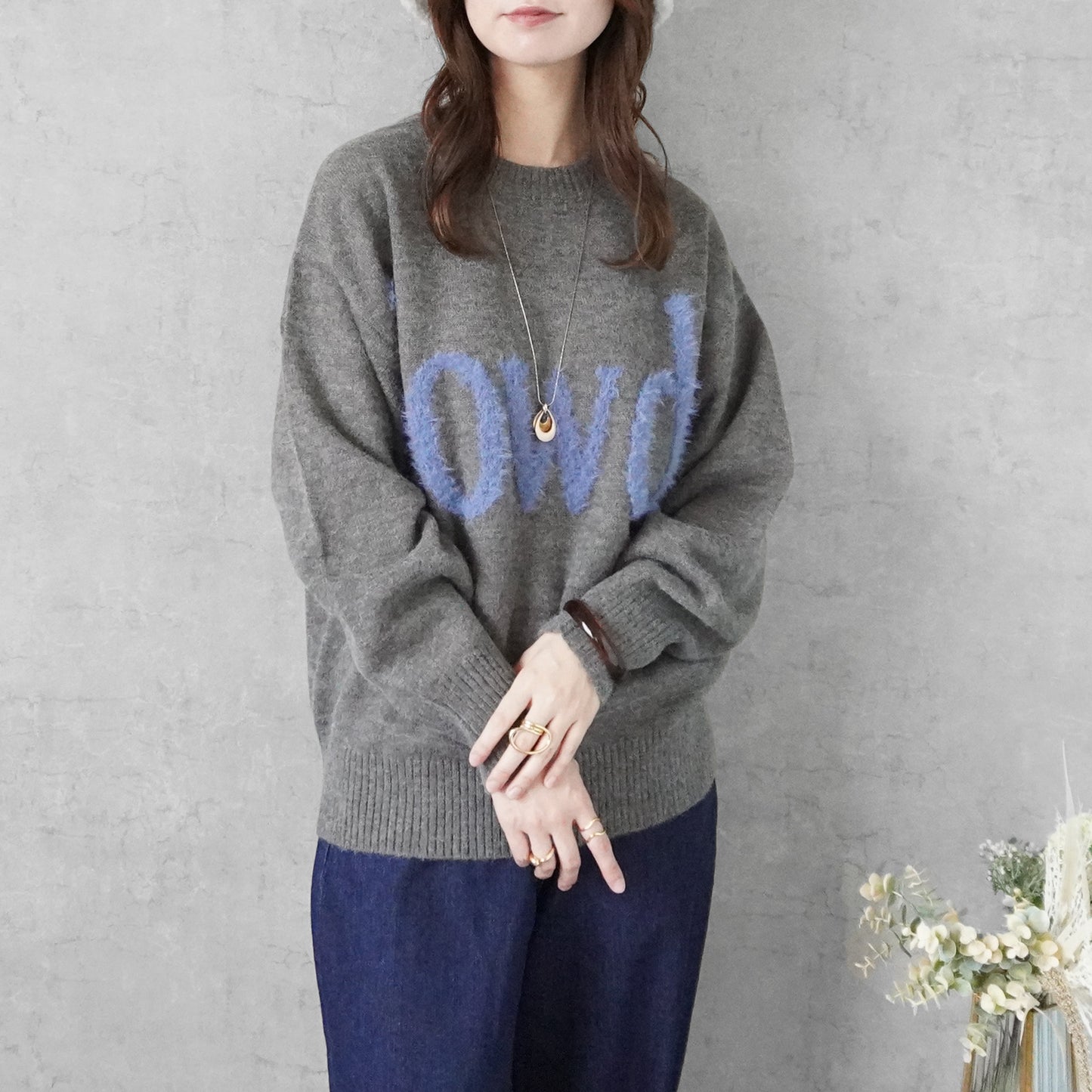 フェザーロゴニットプルオーバー