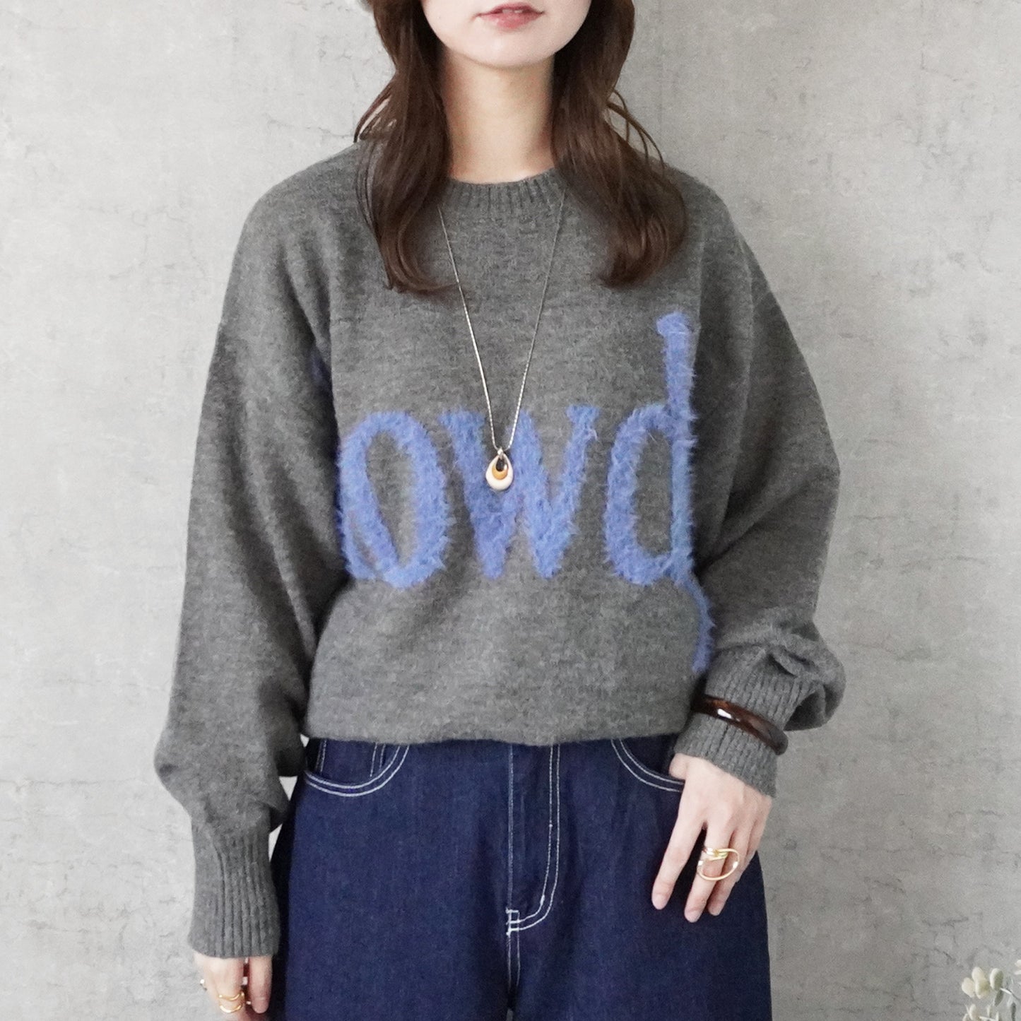 フェザーロゴニットプルオーバー