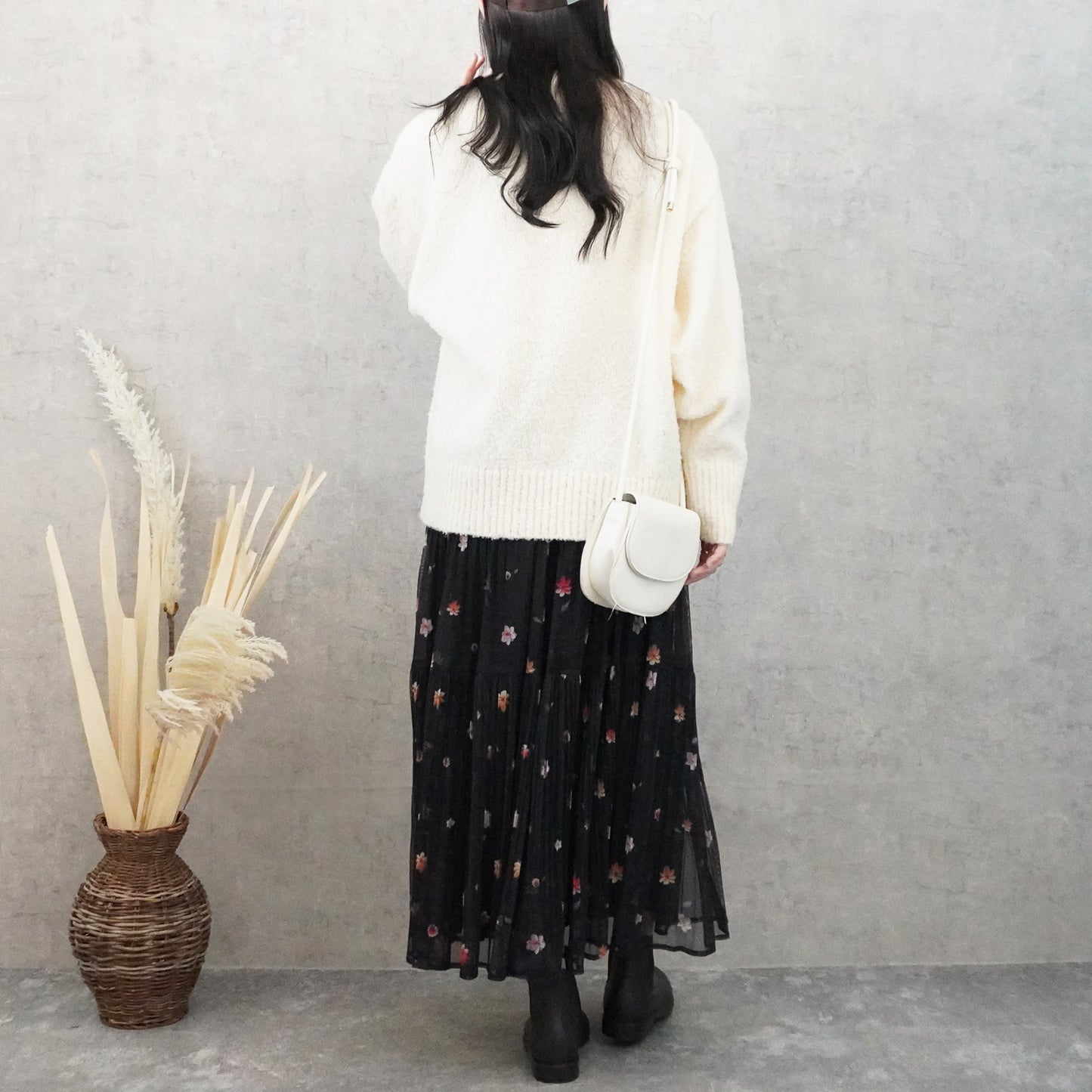 猫モチーフジャガードニットプルオーバー