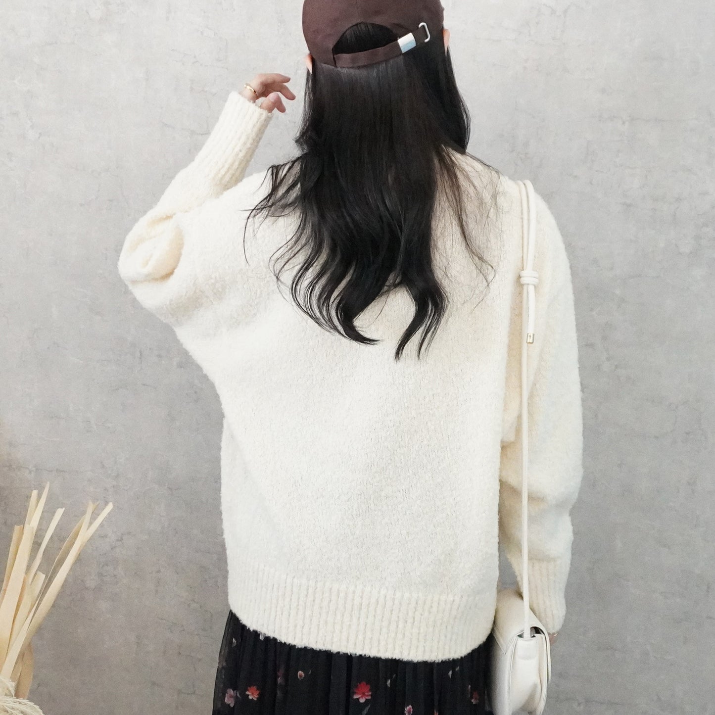 猫モチーフジャガードニットプルオーバー