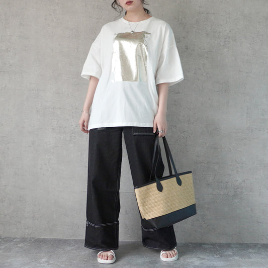箔プリントBIGTシャツ
