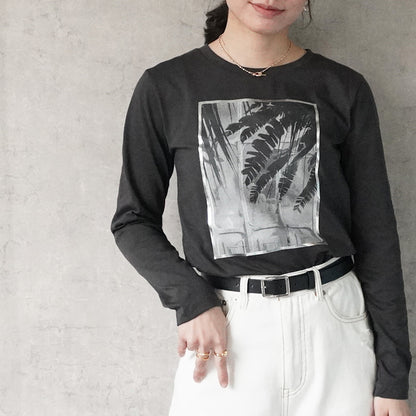 植物フォト＆箔縁ベーシックロンT