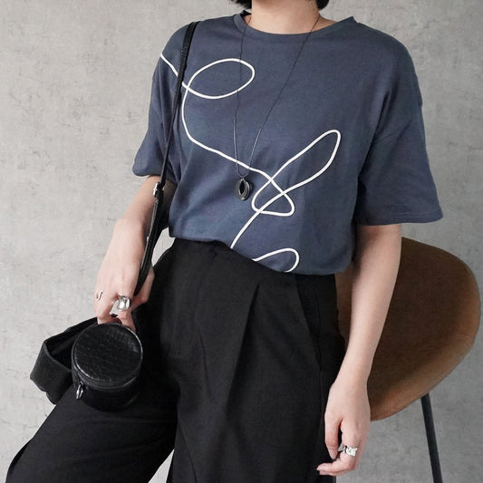 アートコード刺繍半袖Tシャツ