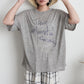 シアー刺繍ロゴ半袖Tシャツ