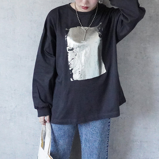 【先行予約】箔プリント長袖Tシャツ