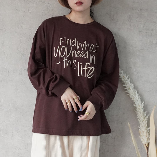 手書き風ロゴ刺繍 BIGTシャツ