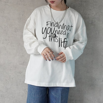 手書き風ロゴ刺繍 BIGTシャツ
