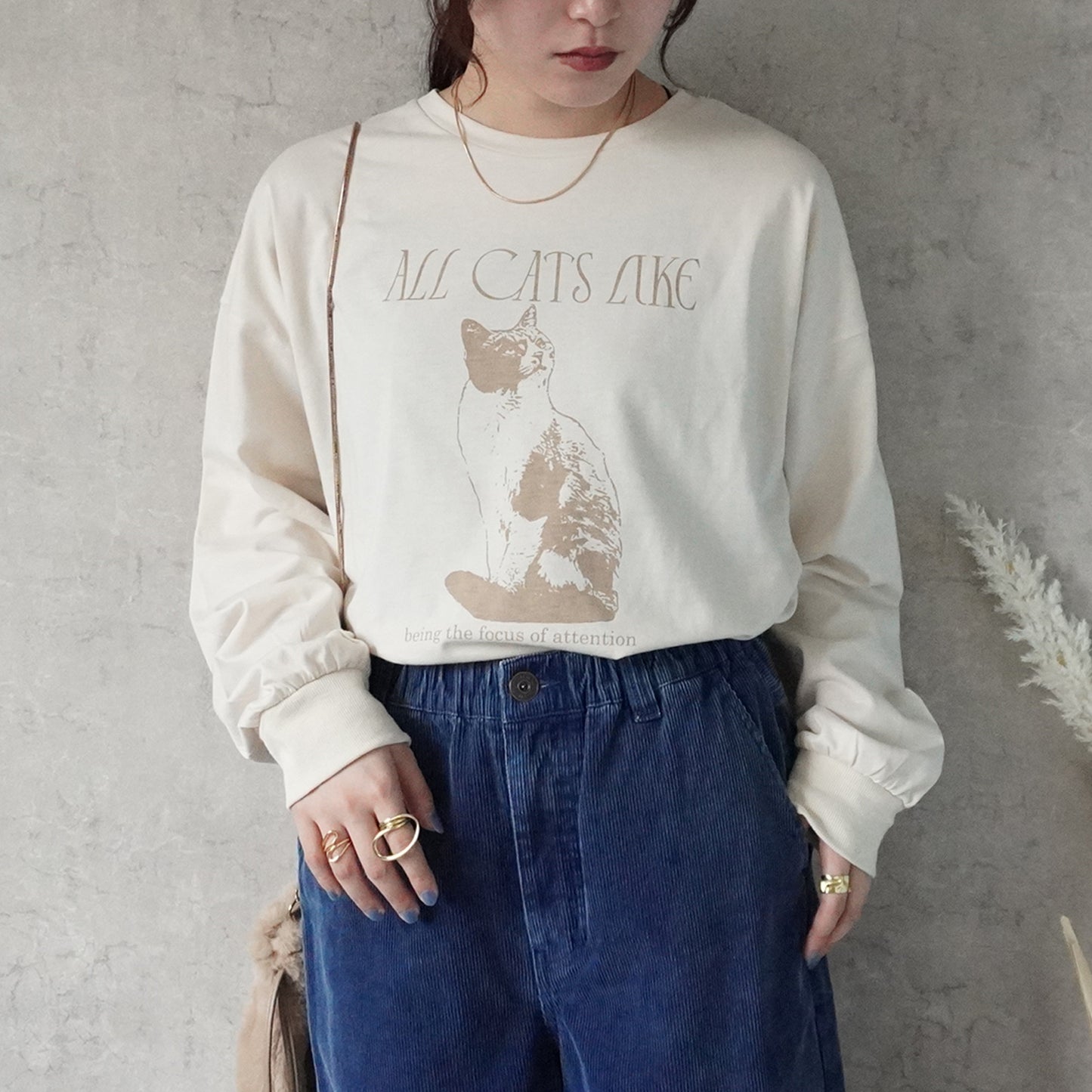 【先行予約】ねこプリントBIGTシャツ