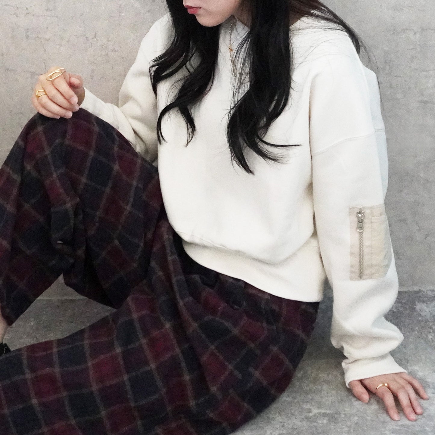 裏起毛ミリタリーポケットプルオーバー