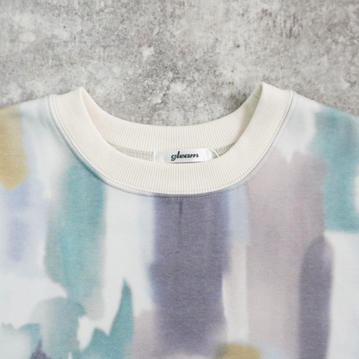 裏起毛ペイントプリントプルオーバー