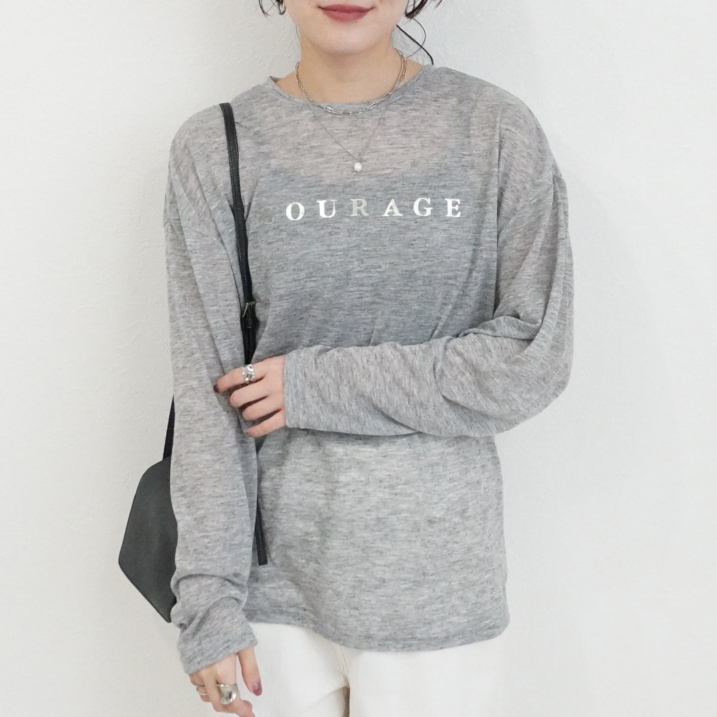 シアー天竺ロングTシャツ
