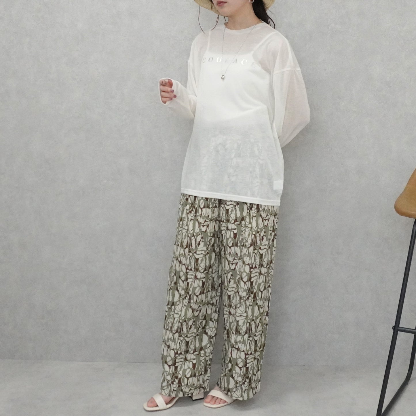 シアー天竺ロングTシャツ