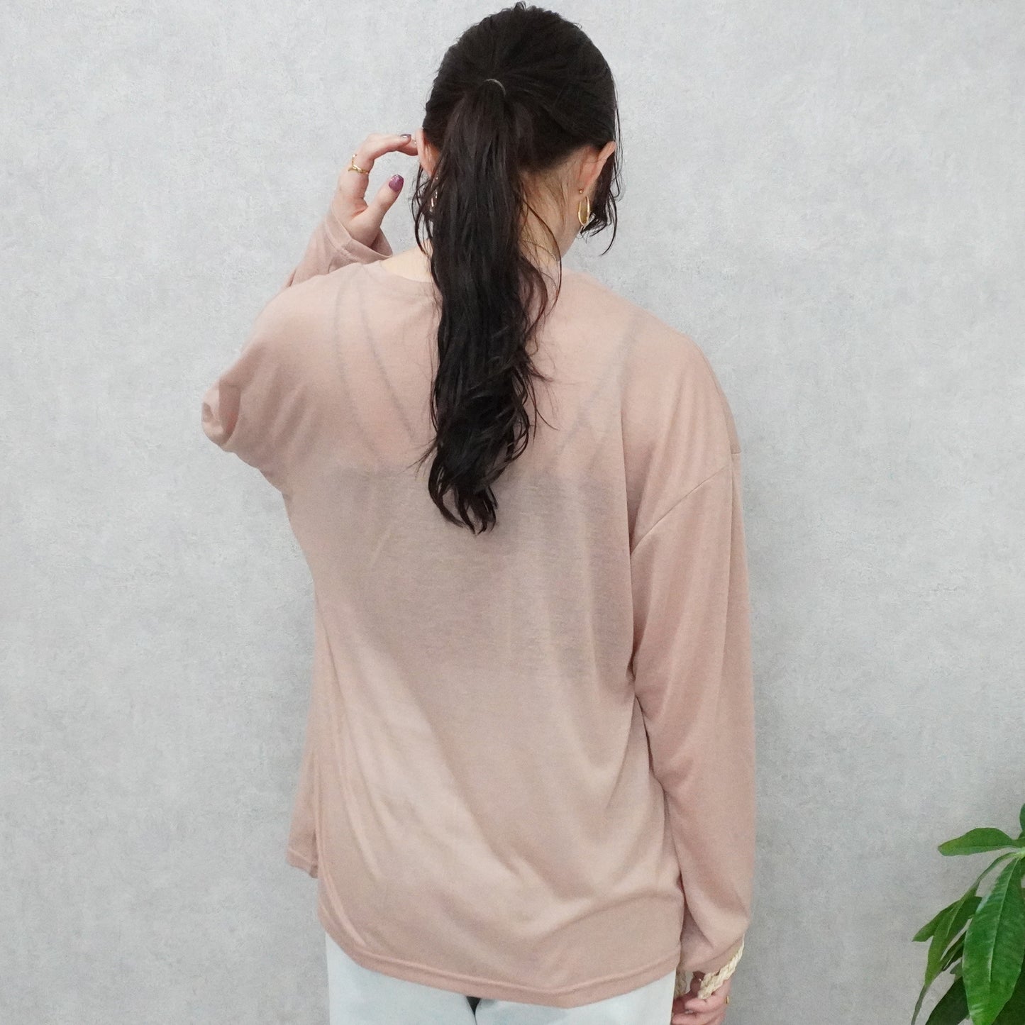 シアー天竺ロングTシャツ