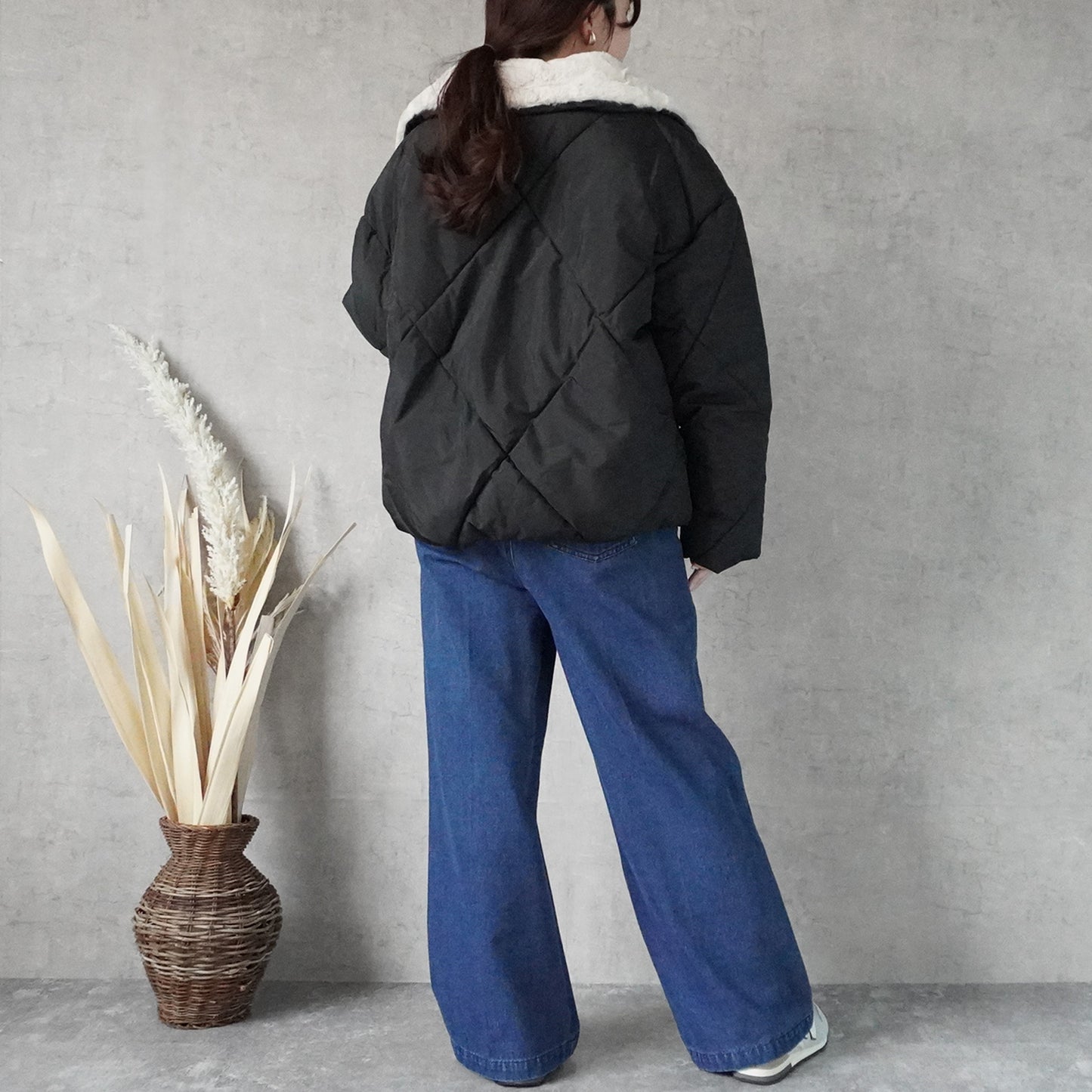 2wayカラーファーキルトブルゾン