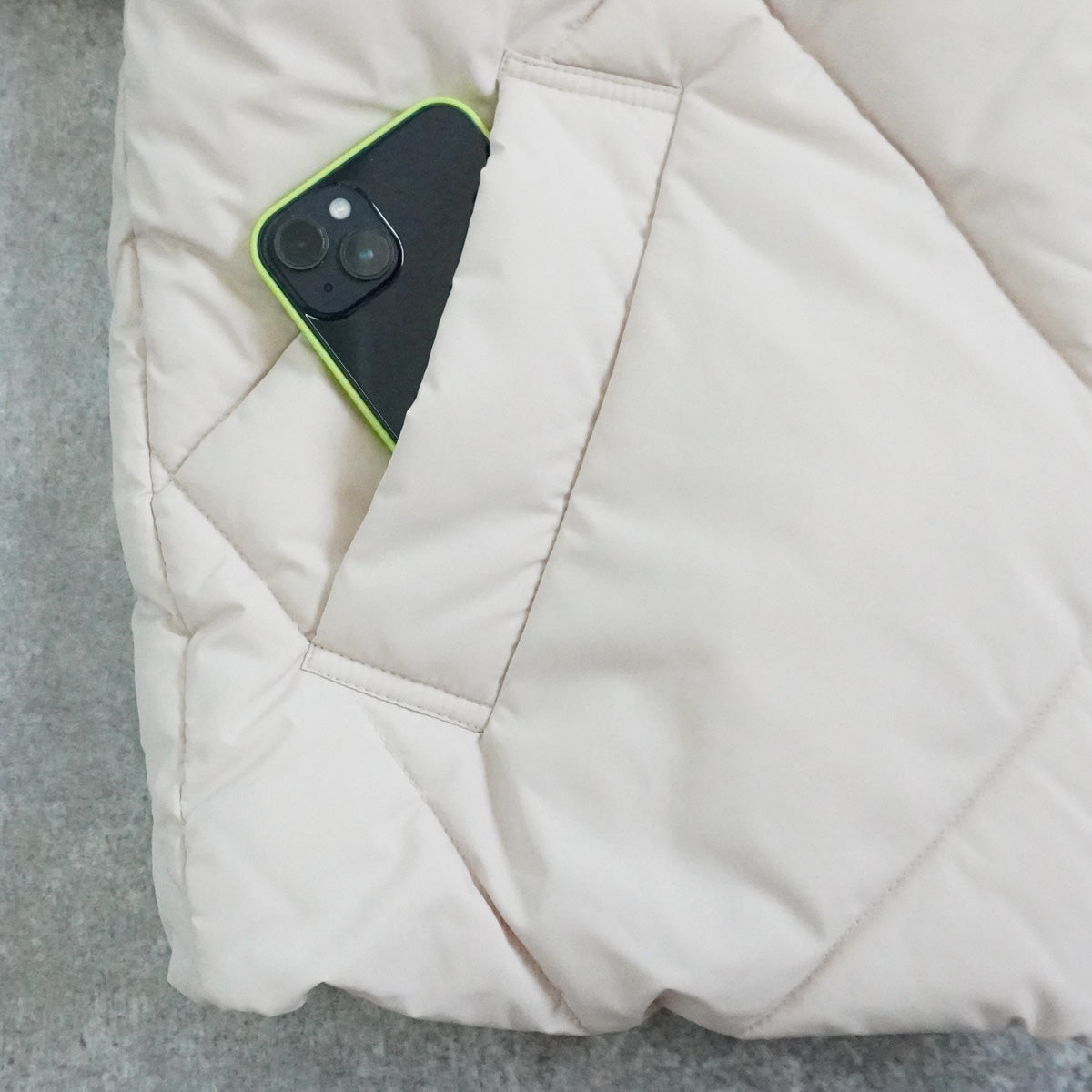 2wayカラーファーキルトブルゾン