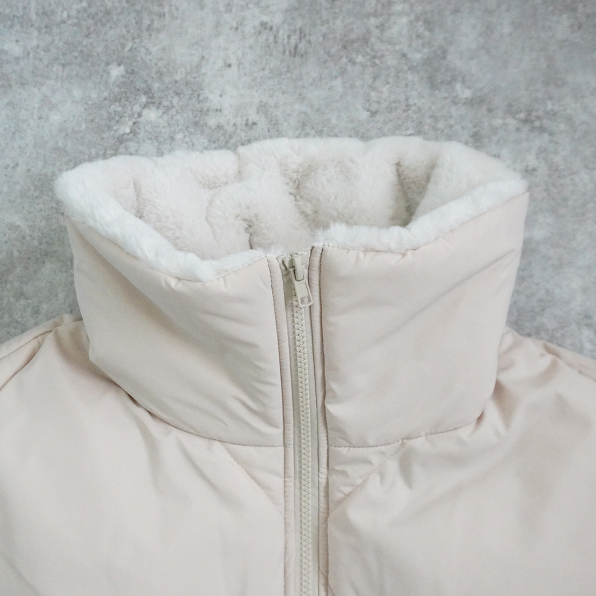 2wayカラーファーキルトブルゾン