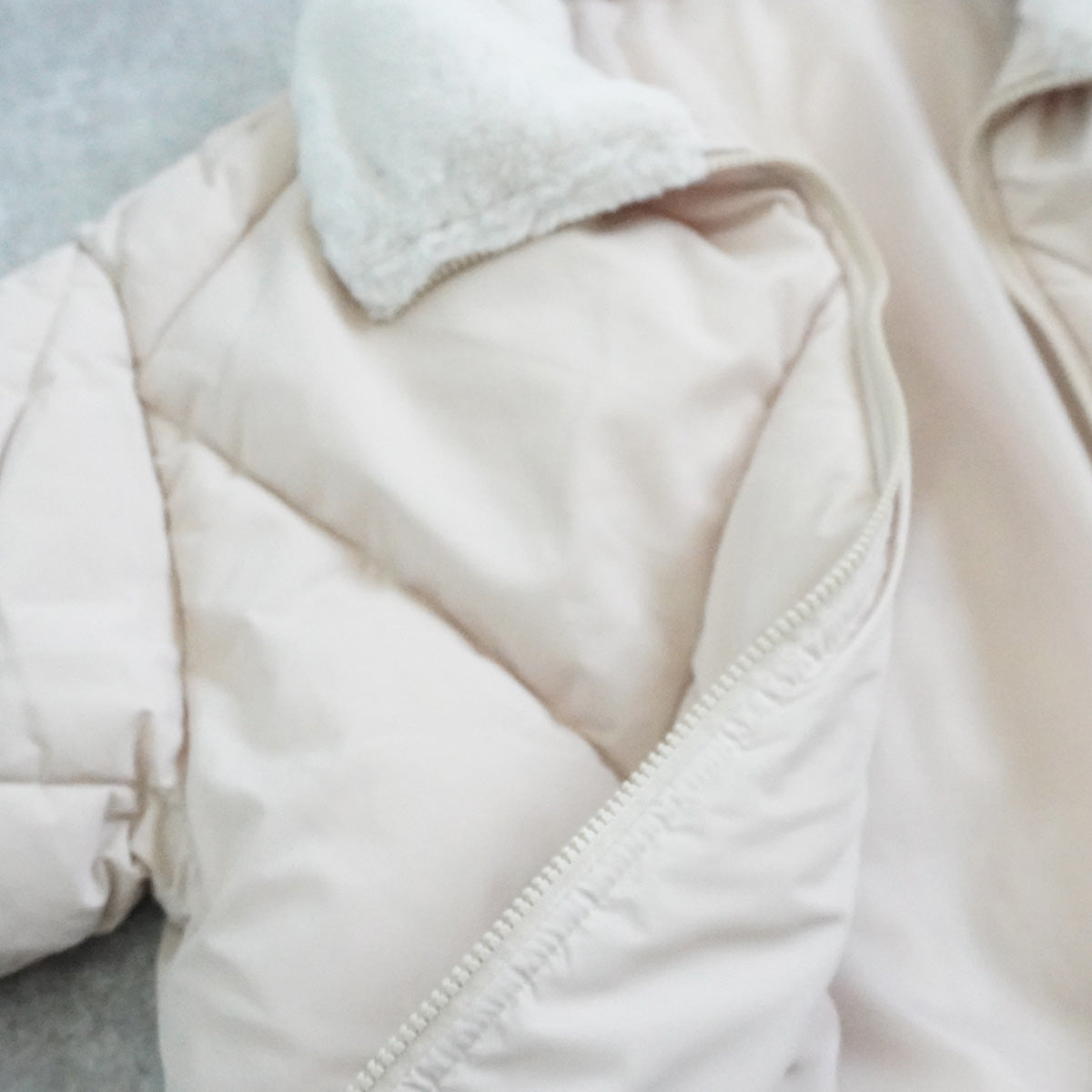 2wayカラーファーキルトブルゾン