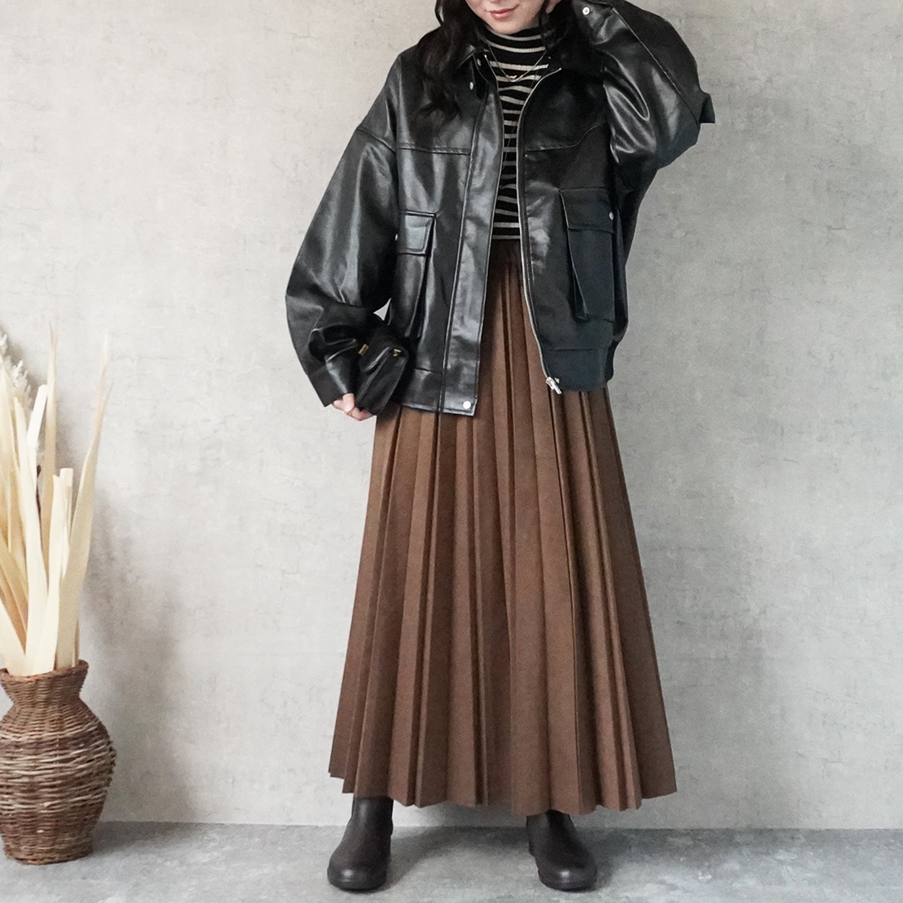 みゆ様専用】バーバリー・ブルーレーベル ラビットファー付き 革ジャン