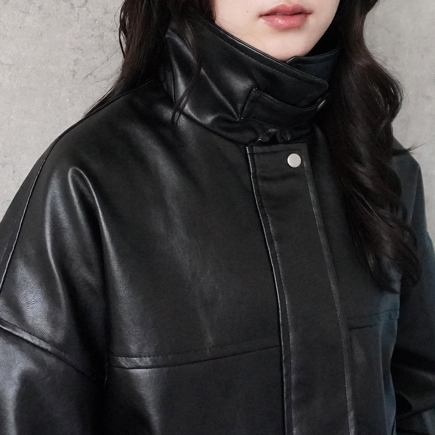 ファーティペットレザーブルゾン