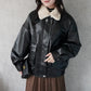ファーティペットレザーブルゾン