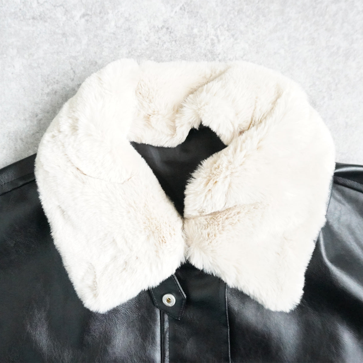 ファーティペットレザーブルゾン