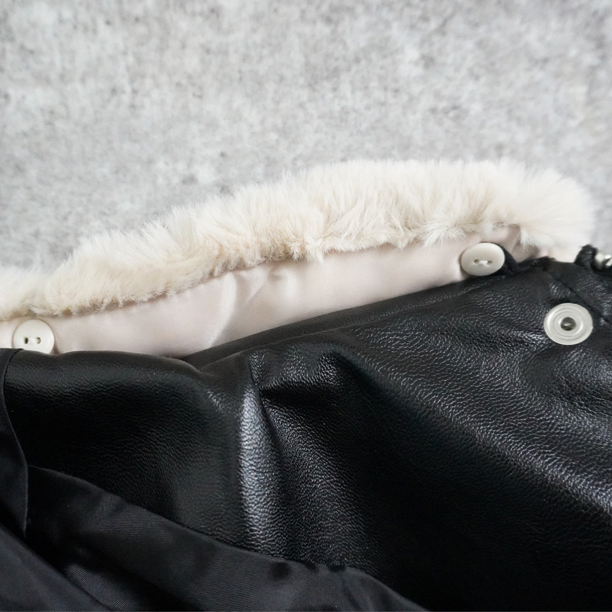 ファーティペットレザーブルゾン