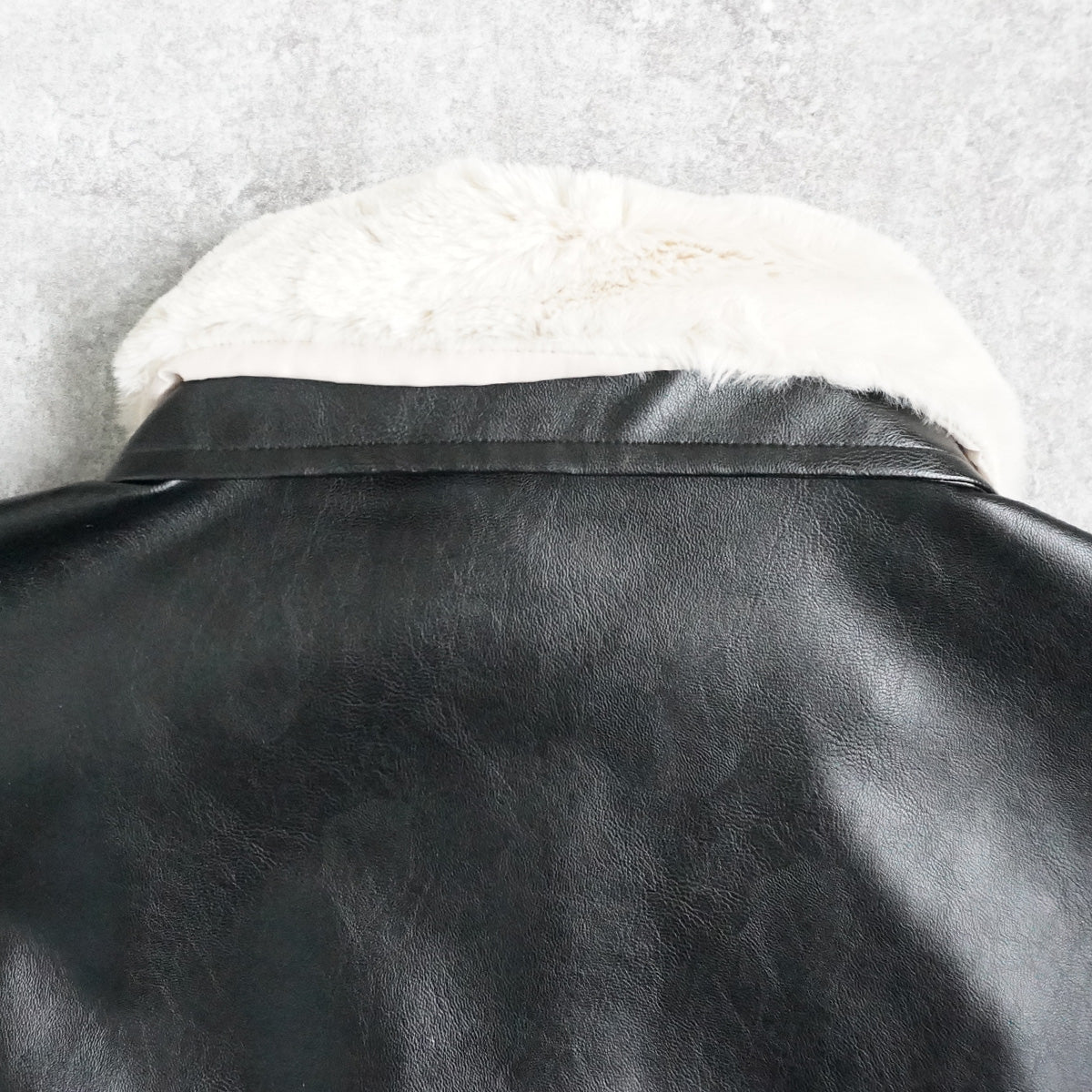 ファーティペットレザーブルゾン