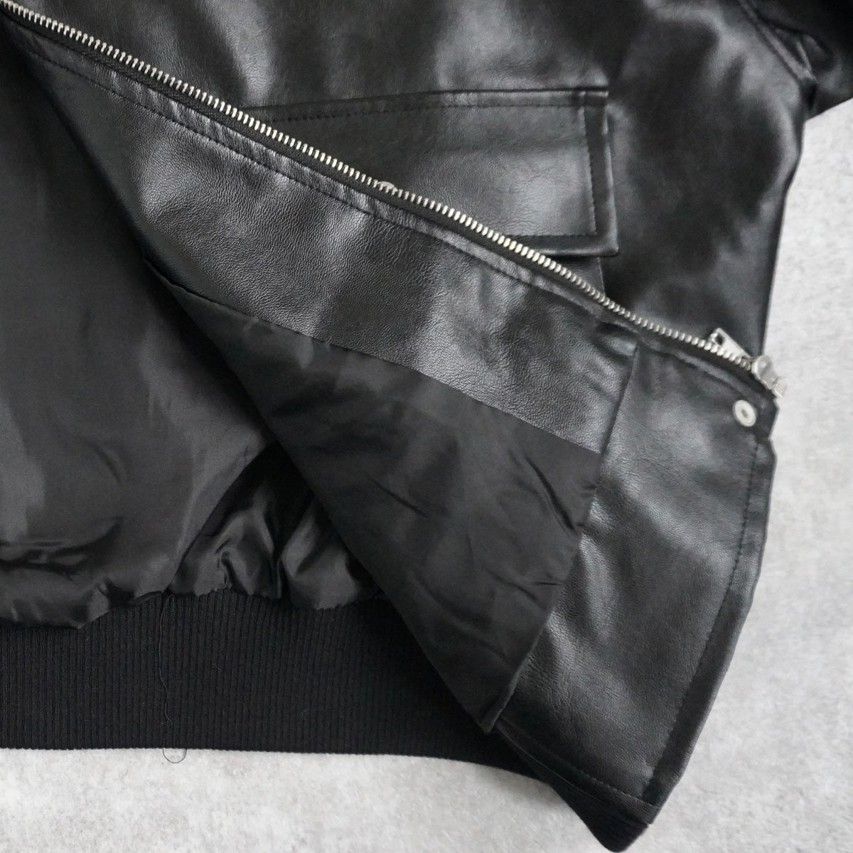 ファーティペットレザーブルゾン