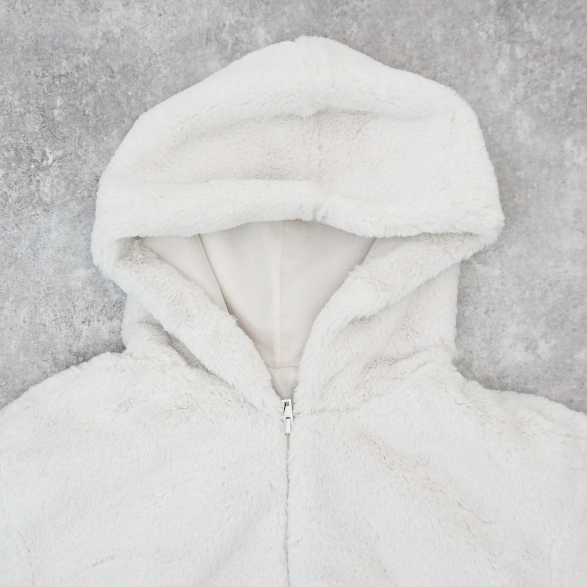 フェイクファーショートフードブルゾン