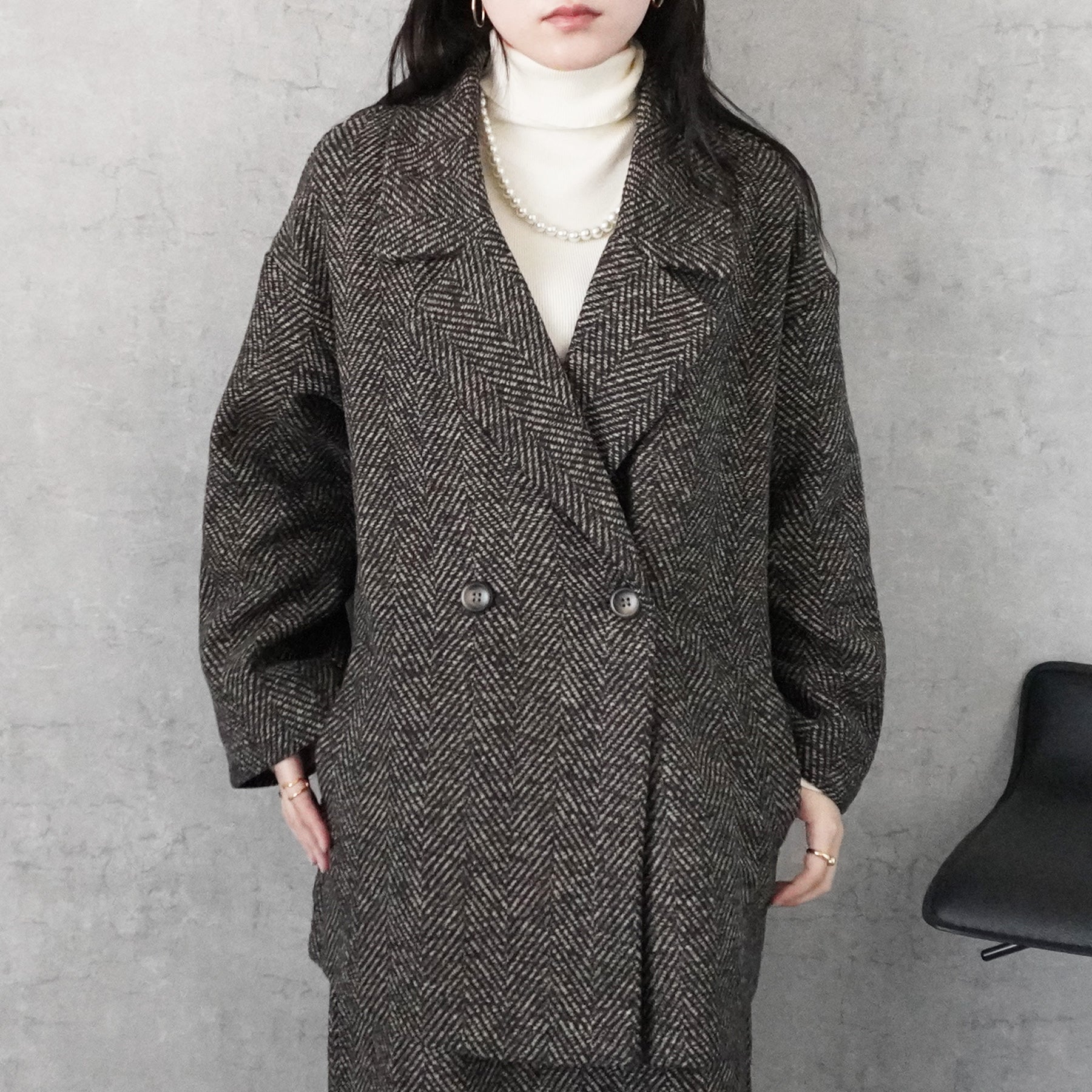 ヘリンボーンダブルテーラードジャケット/ セレクトリベリー – SELECT