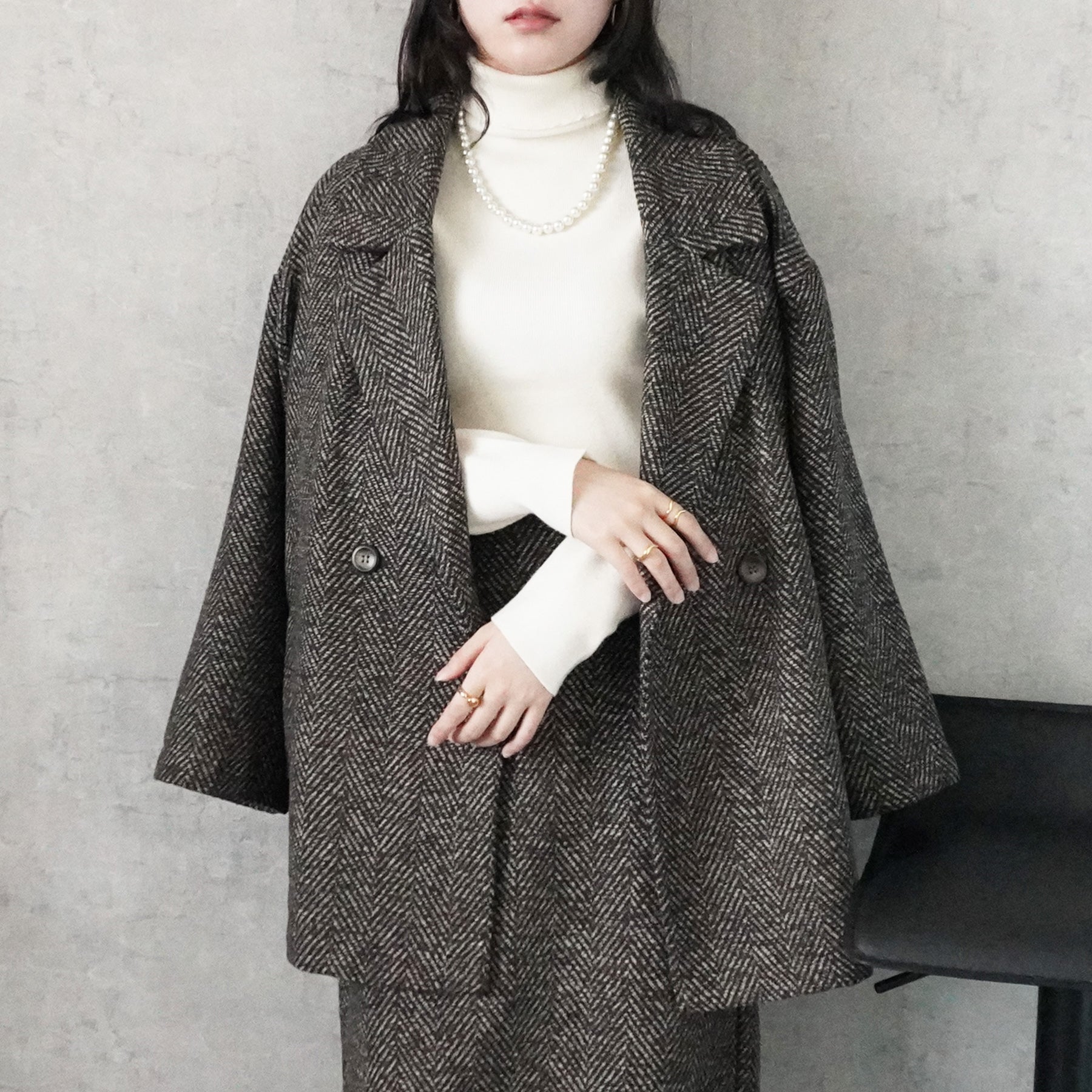 W.Billウィリアムビル テーラードジャケット 2Bサイドベンツ ヘリンボーン W.Billウィリアムビル テーラードジャケット 2Bサイドベンツ ヘリンボーン