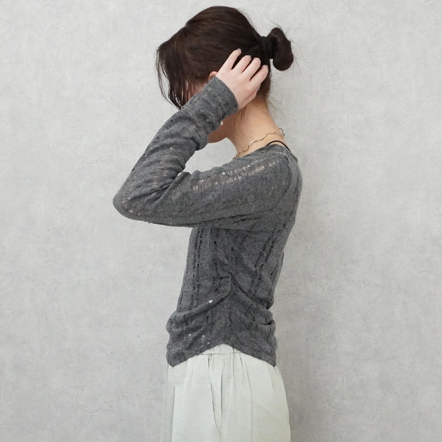 ダメージシアーニットソー