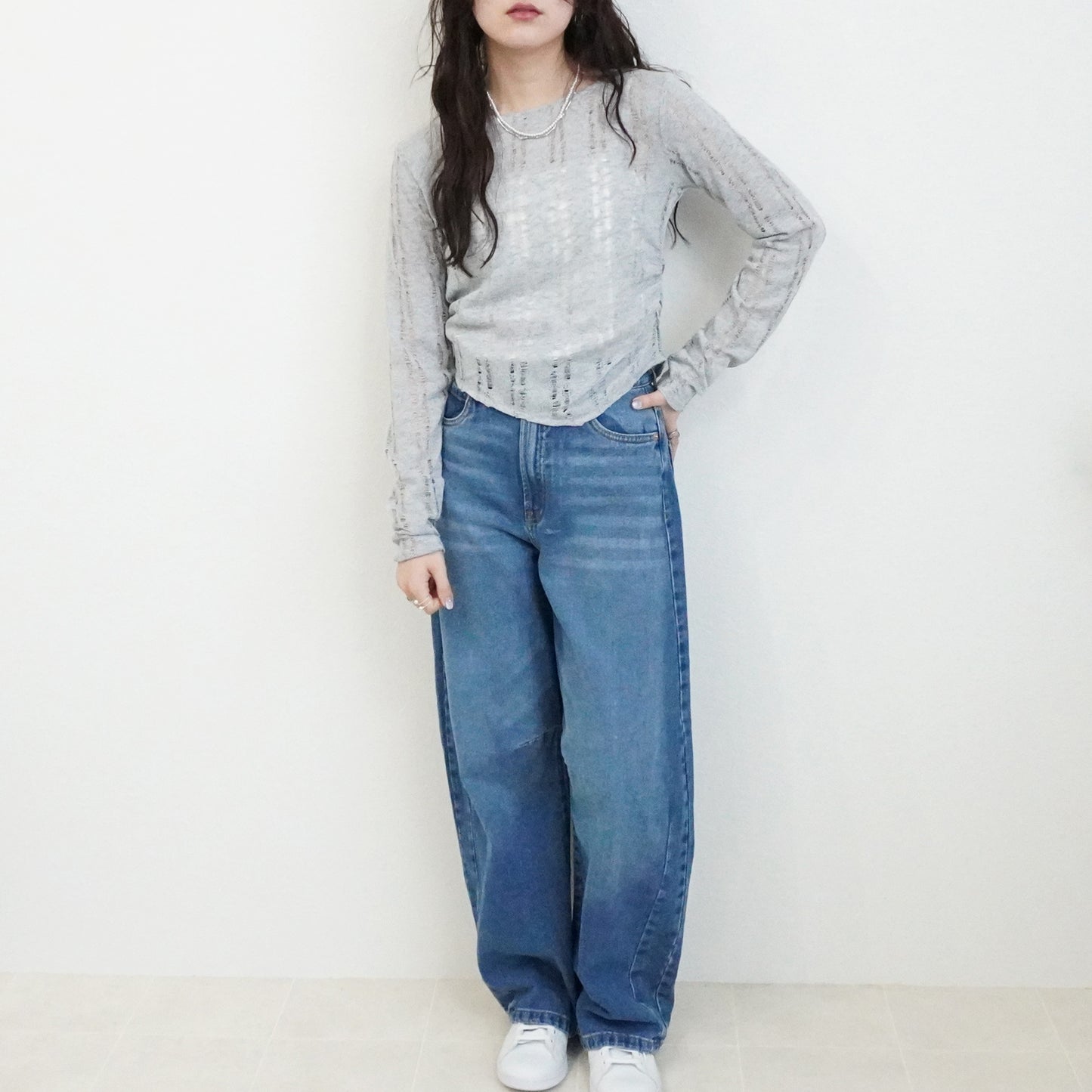 ダメージシアーニットソー