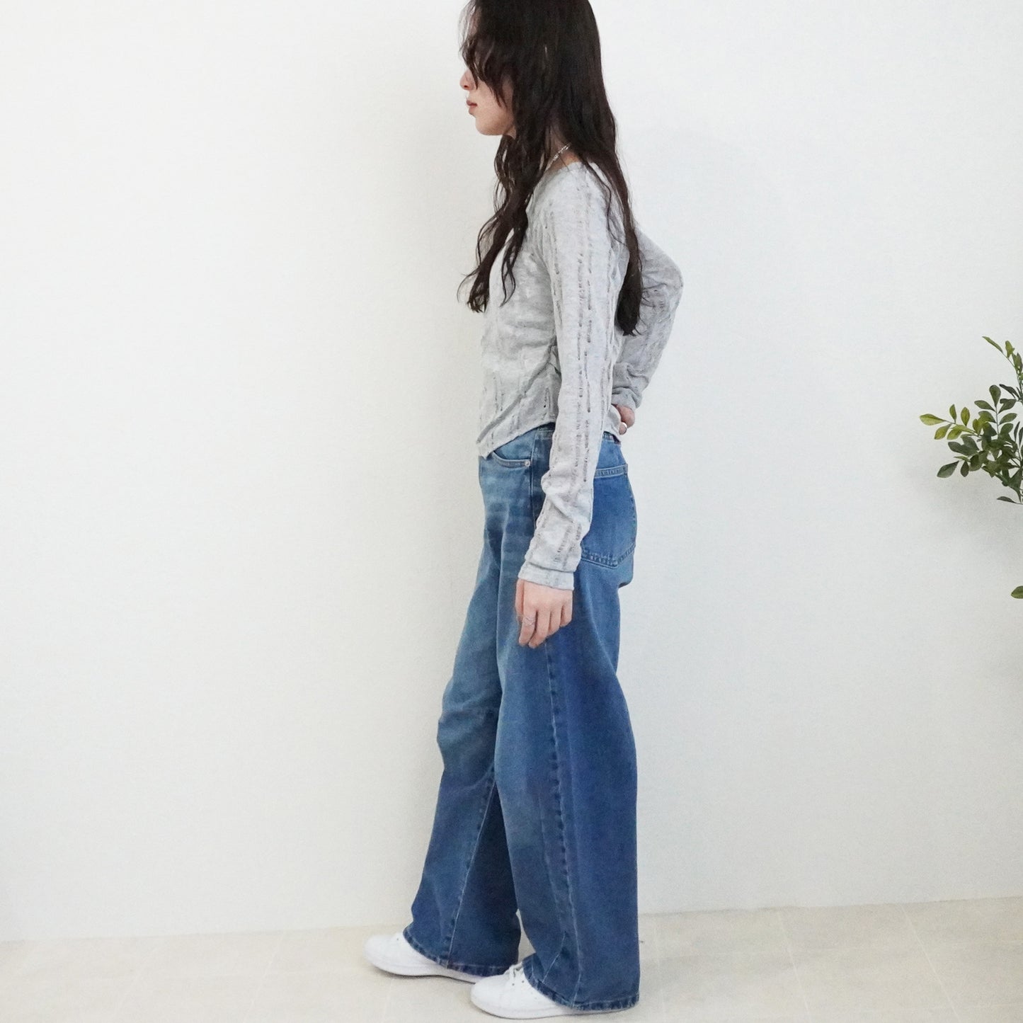 ダメージシアーニットソー