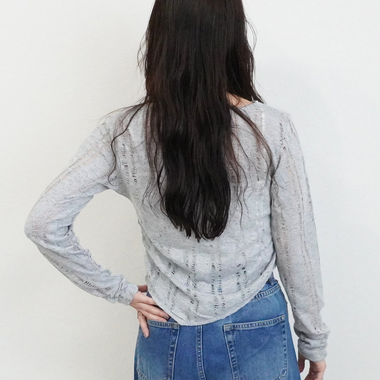 ダメージシアーニットソー